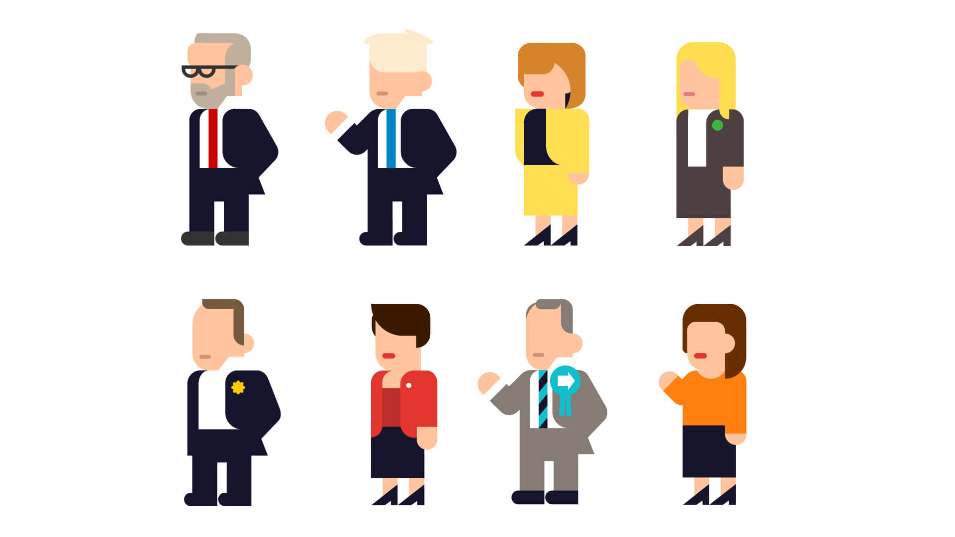 An illustration of UK politicians